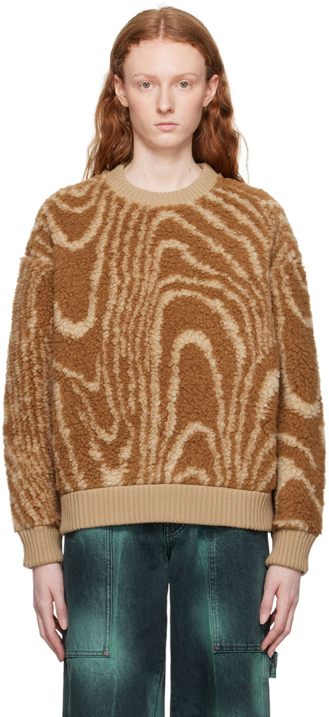 Sweater Stella McCartney Stripe Knit Sweater Brun | 6J02093SPX70