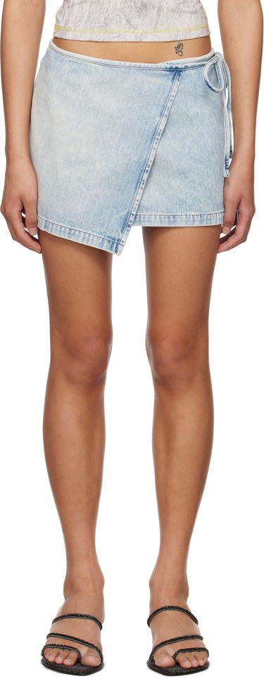 Nederdel Diesel Diesel De-Lem-Mini Wrap Denim Miniskirt Blå | A17110 09L60, 0
