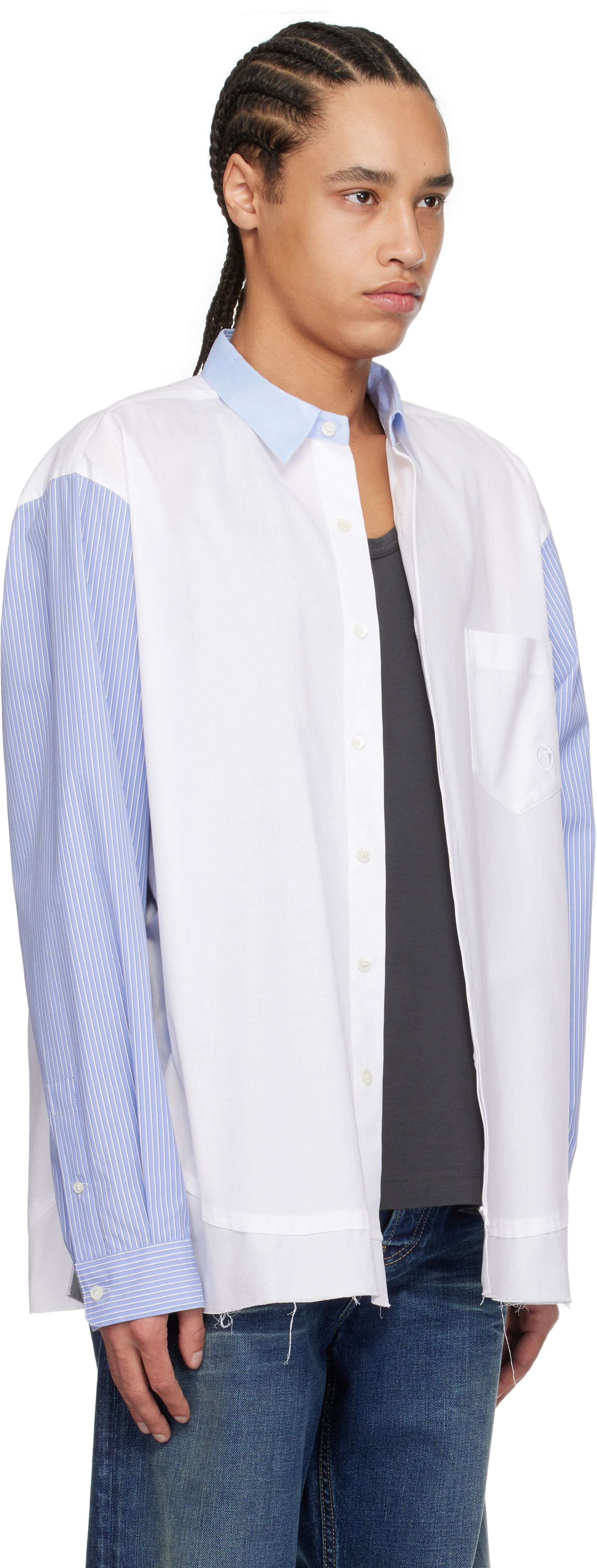 Skjorte Ambush AMBUSH Layered Shirt Hvid | 12115296, 1