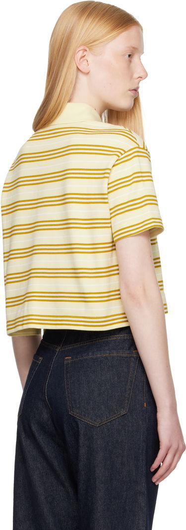 Polo skjorte Burberry Burberry Cropped Striped Polo Gul | 8106271, 2