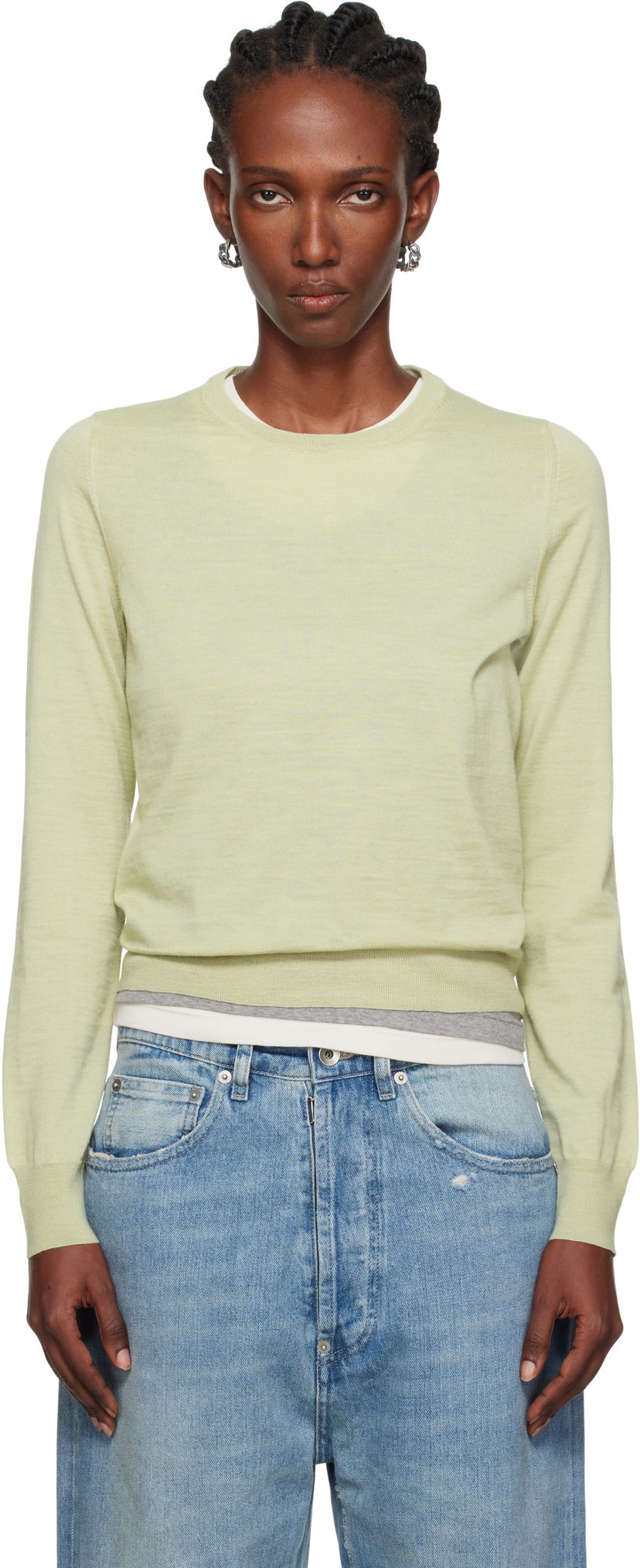 Sweater Maison Margiela Maison Margiela Crewneck Sweater Grøn | S51HL0030 M13147