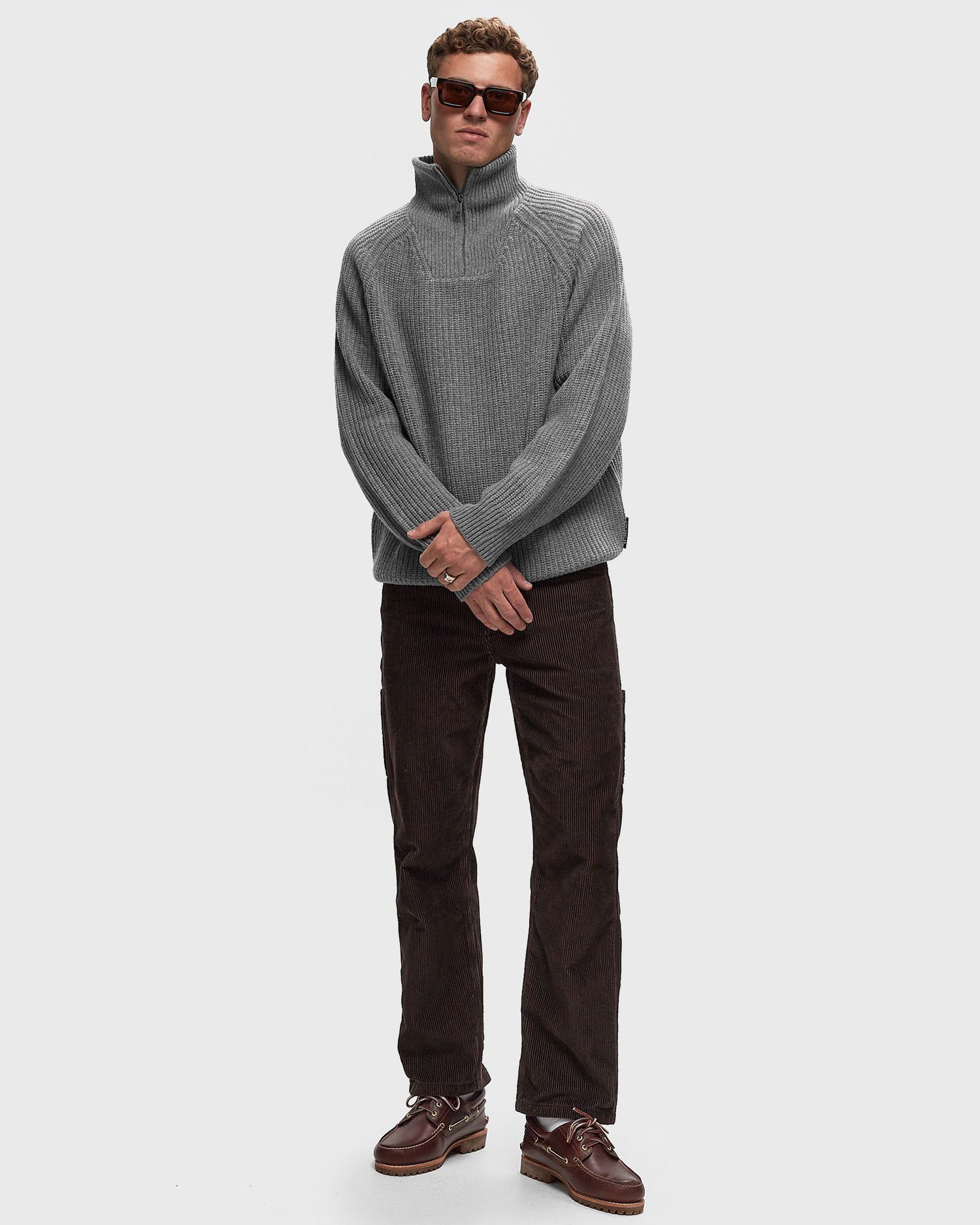 Sweatshirt Carhartt WIP Marlon Half Zip Sweater Grå | I033913-V6.XX, 1