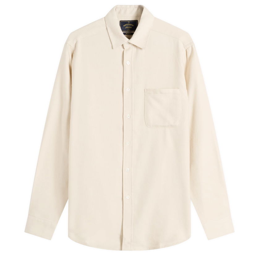 Skjorte Portuguese Flannel Portuguese Flannel Teca Flannel Shirt, Size Small Beige | AW25072-ECR