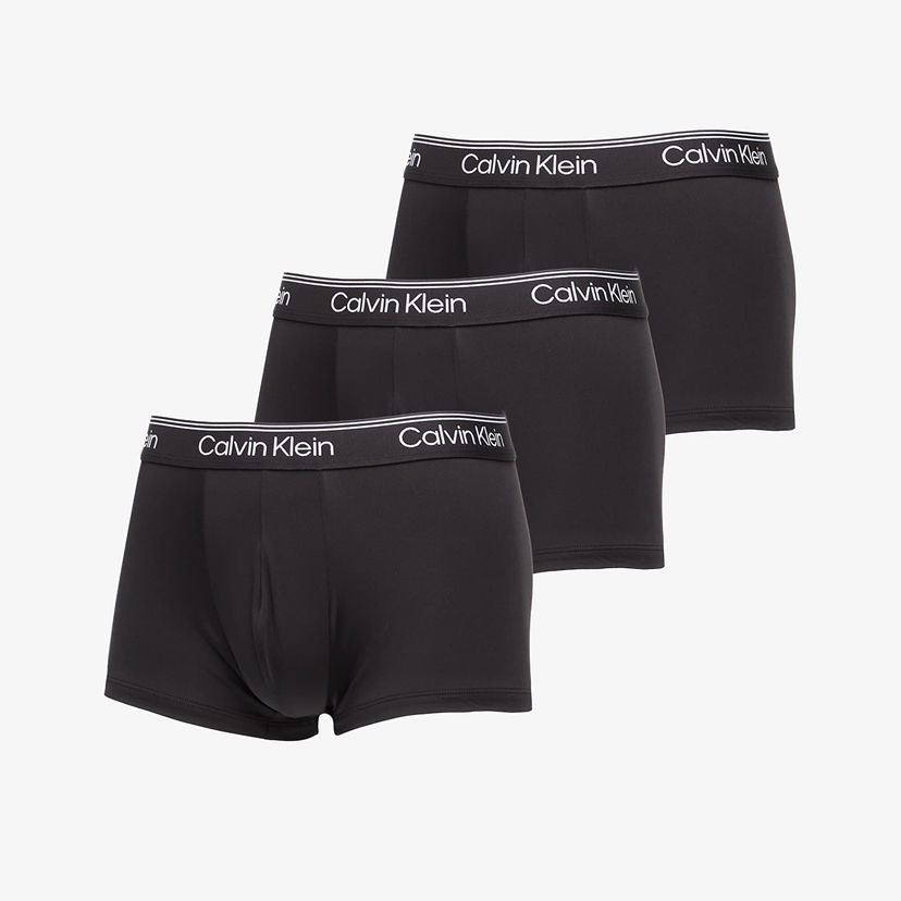 Boksere CALVIN KLEIN Low Rise Trunk 3-Pack Black Sort | LV00NB4409 UB1