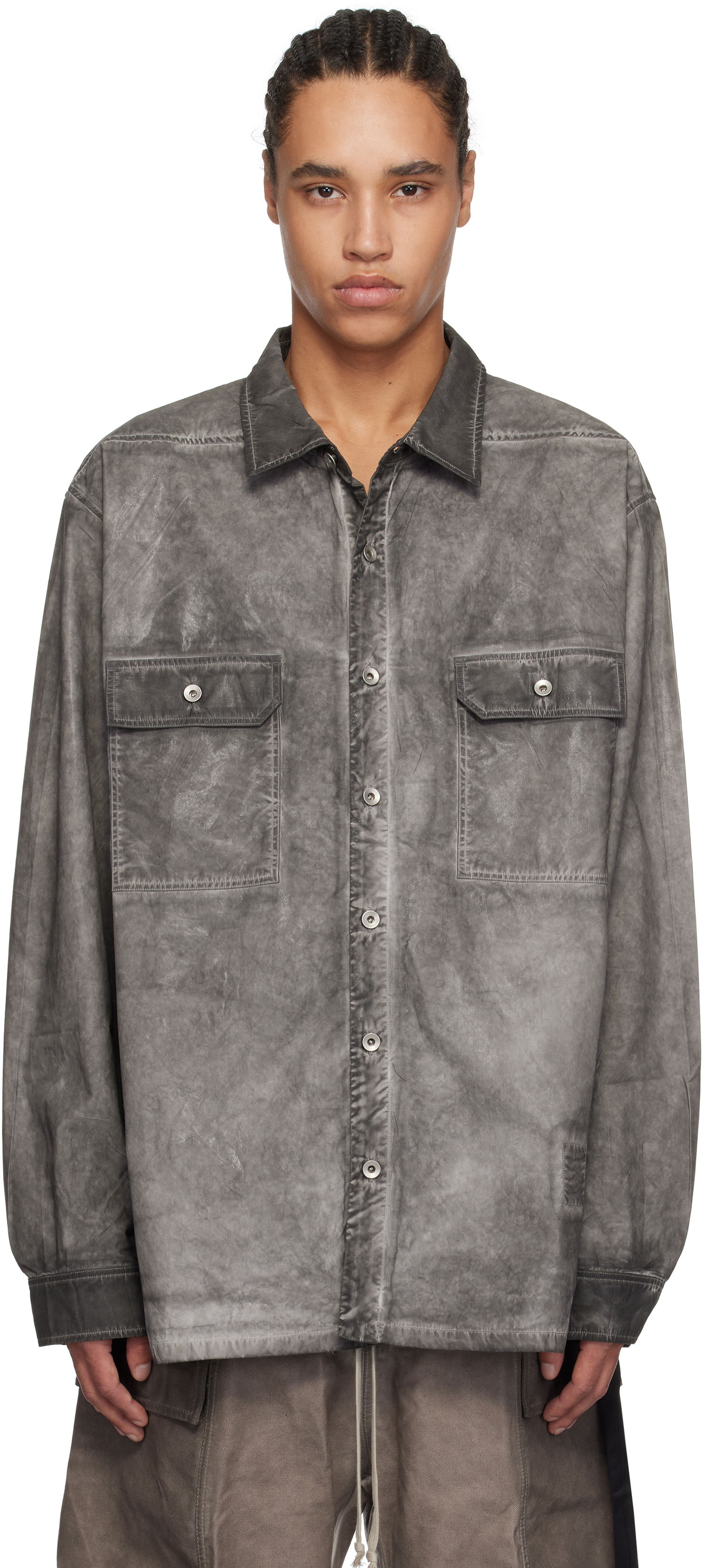 Skjorte Rick Owens Rick Owens DRKSHDW Hollywood Jumbo Overshirt Grå | DU01E3297 PF, 0