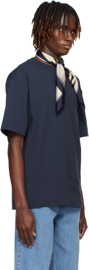 T-shirt Dries Van Noten Dries Van Noten Boxy Cotton T-Shirt Mørkeblå | 251-021111-1603, 1