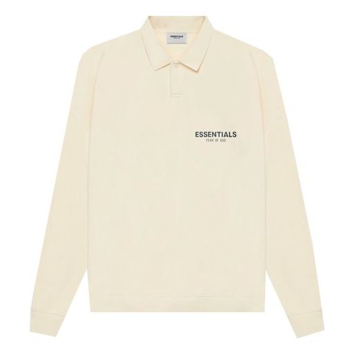 Polo skjorte Fear of God Essentials Long Sleeve Polo Beige | FOG-SS21-637