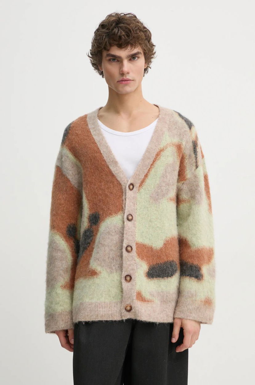 Sweater Nanushka NESSIN Abstract Print Cardigan Brun | NM24FWSW01017