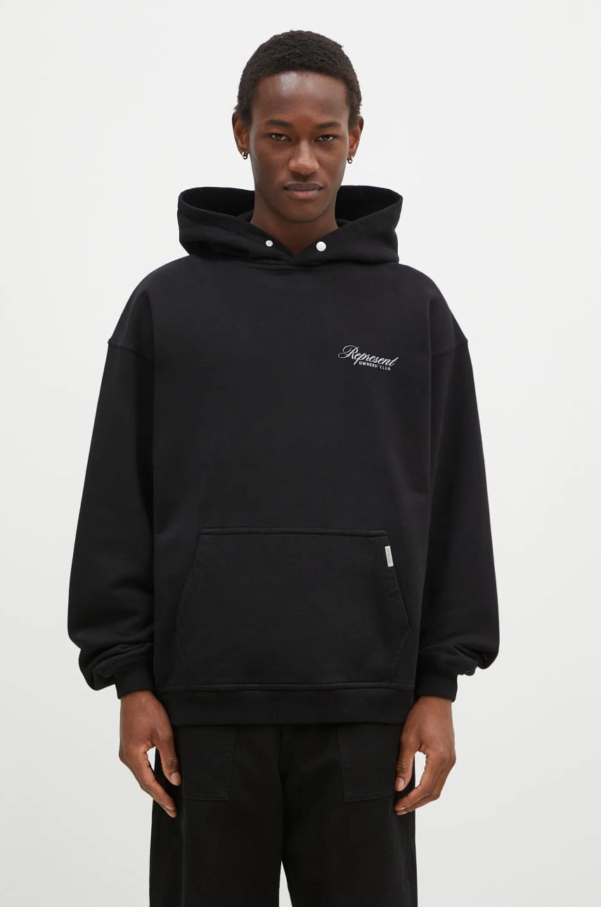 Sweatshirt Represent Clo Owners Club Script Hoodie Sort | OCM41200.001, 0