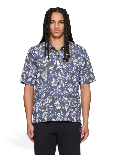 Skjorte C.P. Company Floral Shirt Blå | 14CMSH283A-006532P