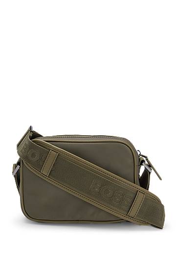 Håndtaske BOSS SELECTED BY SHOHEI OHTANI Crossbody Bag with Double B Monogram Grøn | 50516790, 1