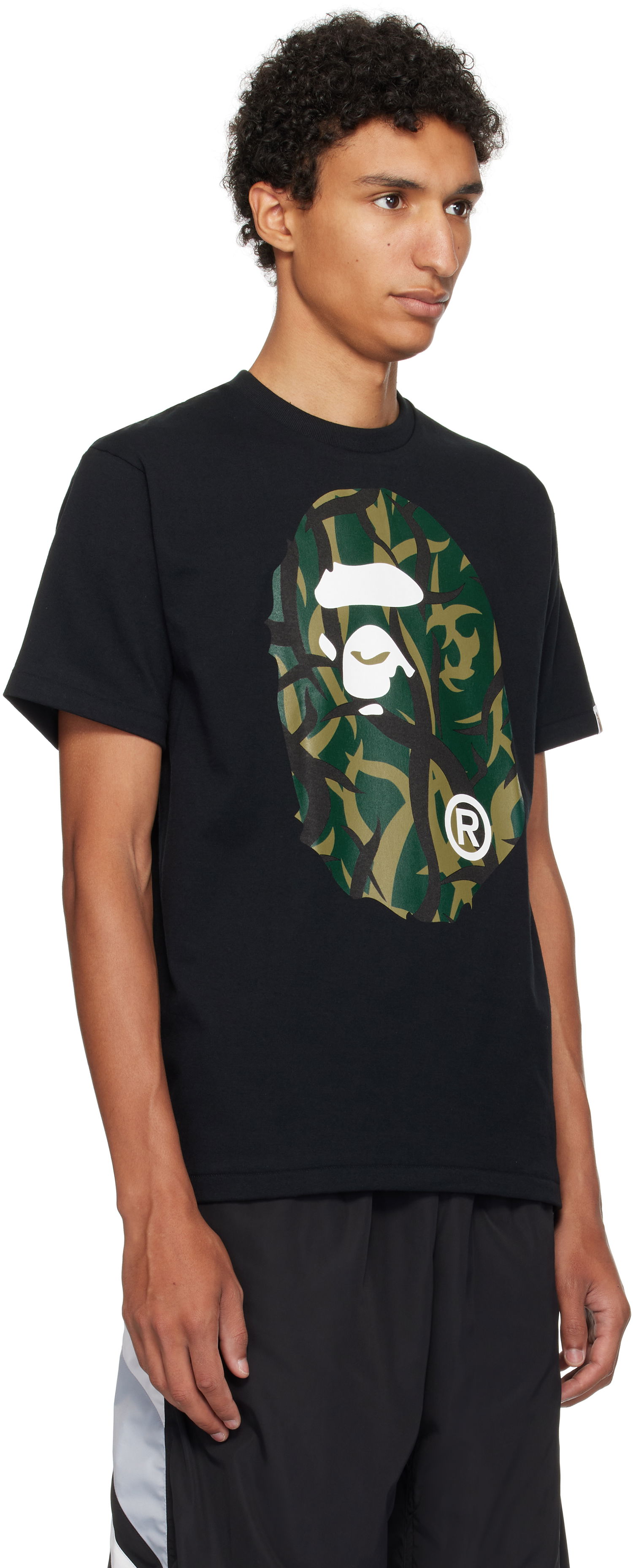 T-shirt BAPE Trial Camo Big Ape Head Tee Sort | 001TEL301034M, 1