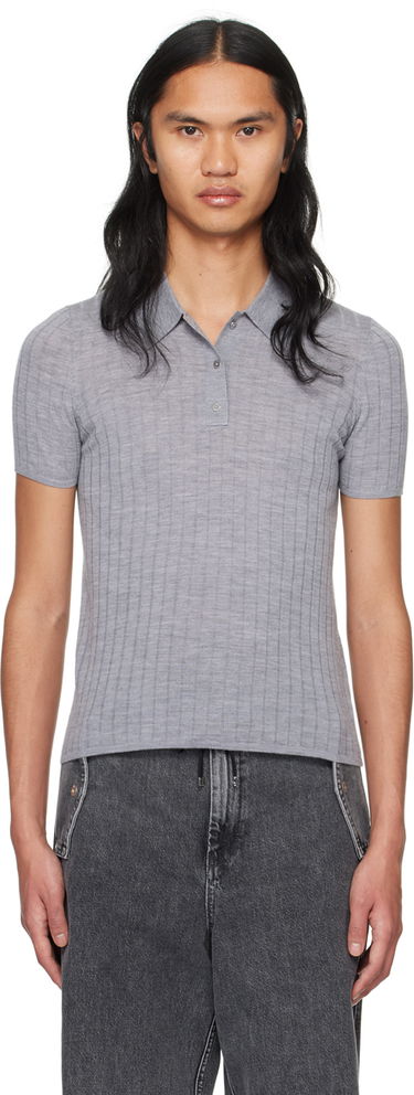 Polo skjorte Dion Lee Dion Lee Button Polo Grå | C7257PS24, 0