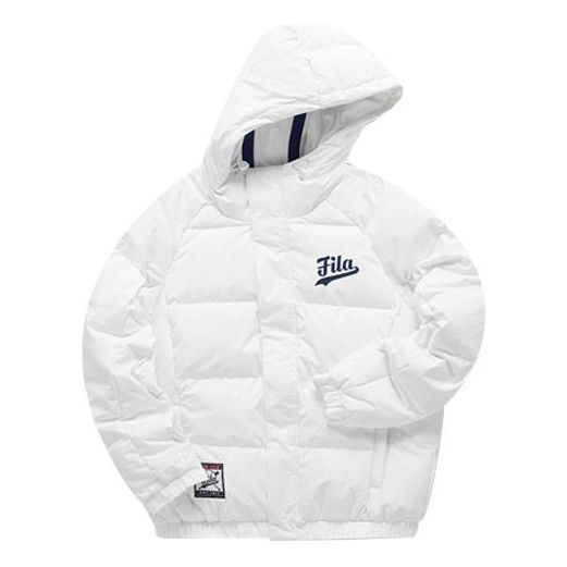 Puffer jakke FILA FUSION Logo Print Down Jacket Hvid | T11M042902F-WT