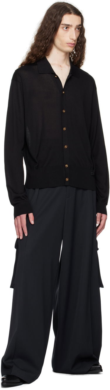 Sweater Versace Versace Knit Silk Cardigan Sort | 1020281_1A12273, 3