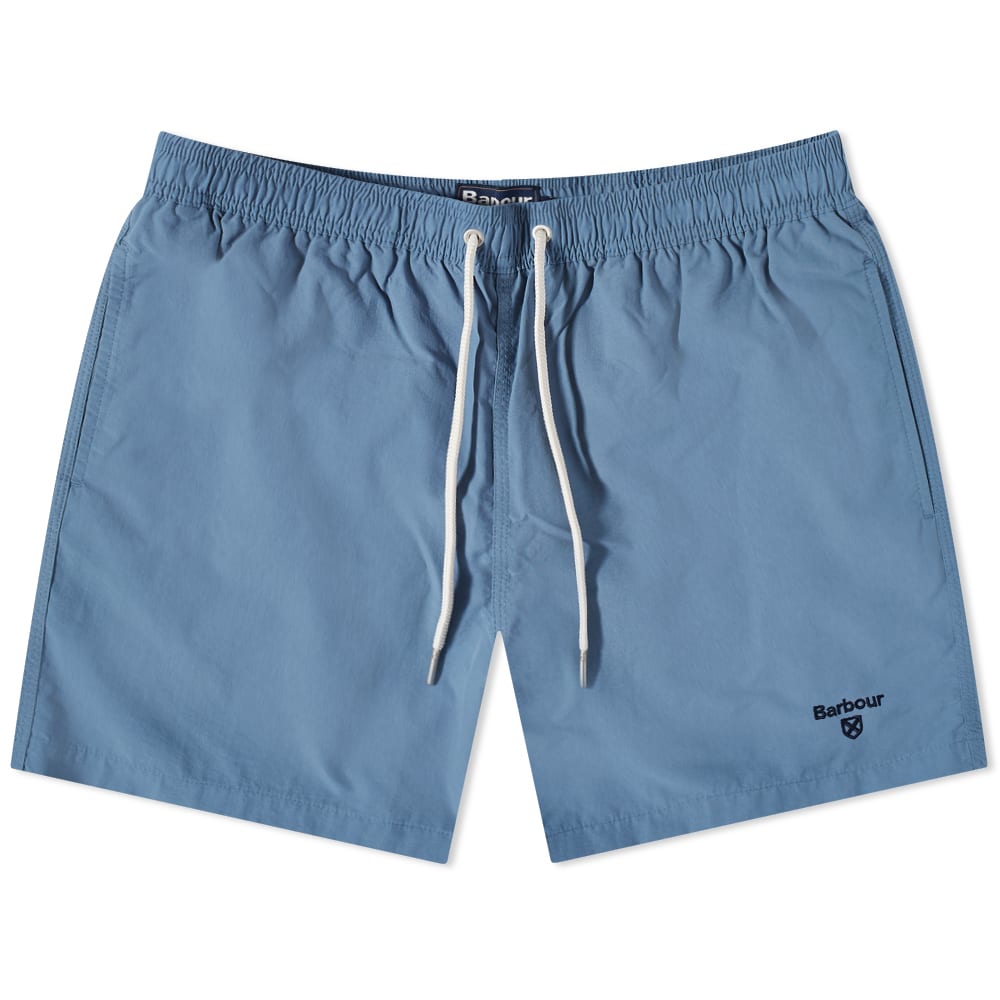 Badetøj Barbour Essential Logo 5" Swim Short Blå | MSW0019BU17, 0