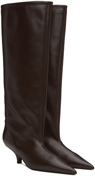 Sneakers og sko TOTEME Wedge-Heel Knee Boots Brun | 244-WAS0192-LE0014, 3