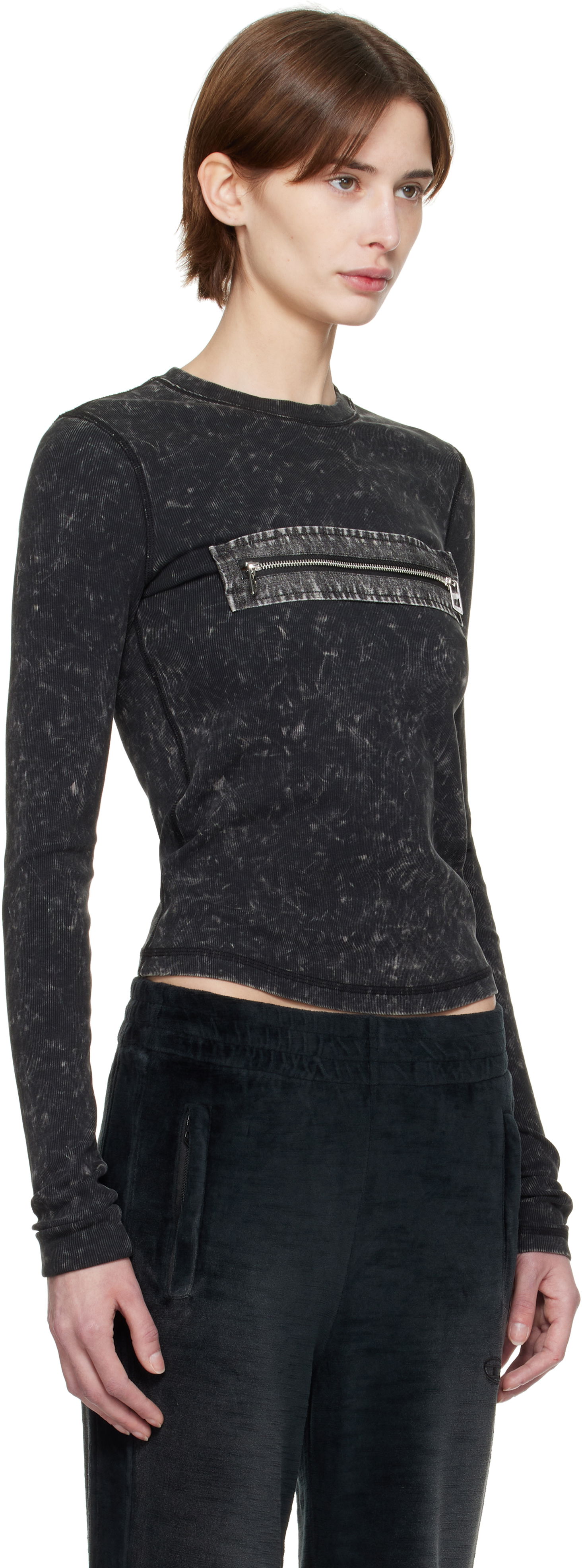 T-shirt Diesel Diesel T-Ercole Long Sleeve T-Shirt Sort | A16628 0QMAU, 1