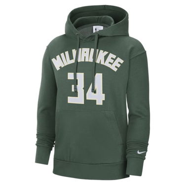 Sweatshirt Nike Milwaukee Bucks Essential NBA Fleece Pullover Hoodie Grøn | DB1184-323, 1