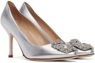 Tilbehør Manolo Blahnik Manolo Blahnik Hangisi Pumps with Jewel Buckle Metalisk | 223-1475, 3