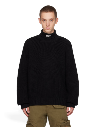 Sweater HERON PRESTON 'HPNY' Turtleneck Sort | HMHA006F23KNI0011001