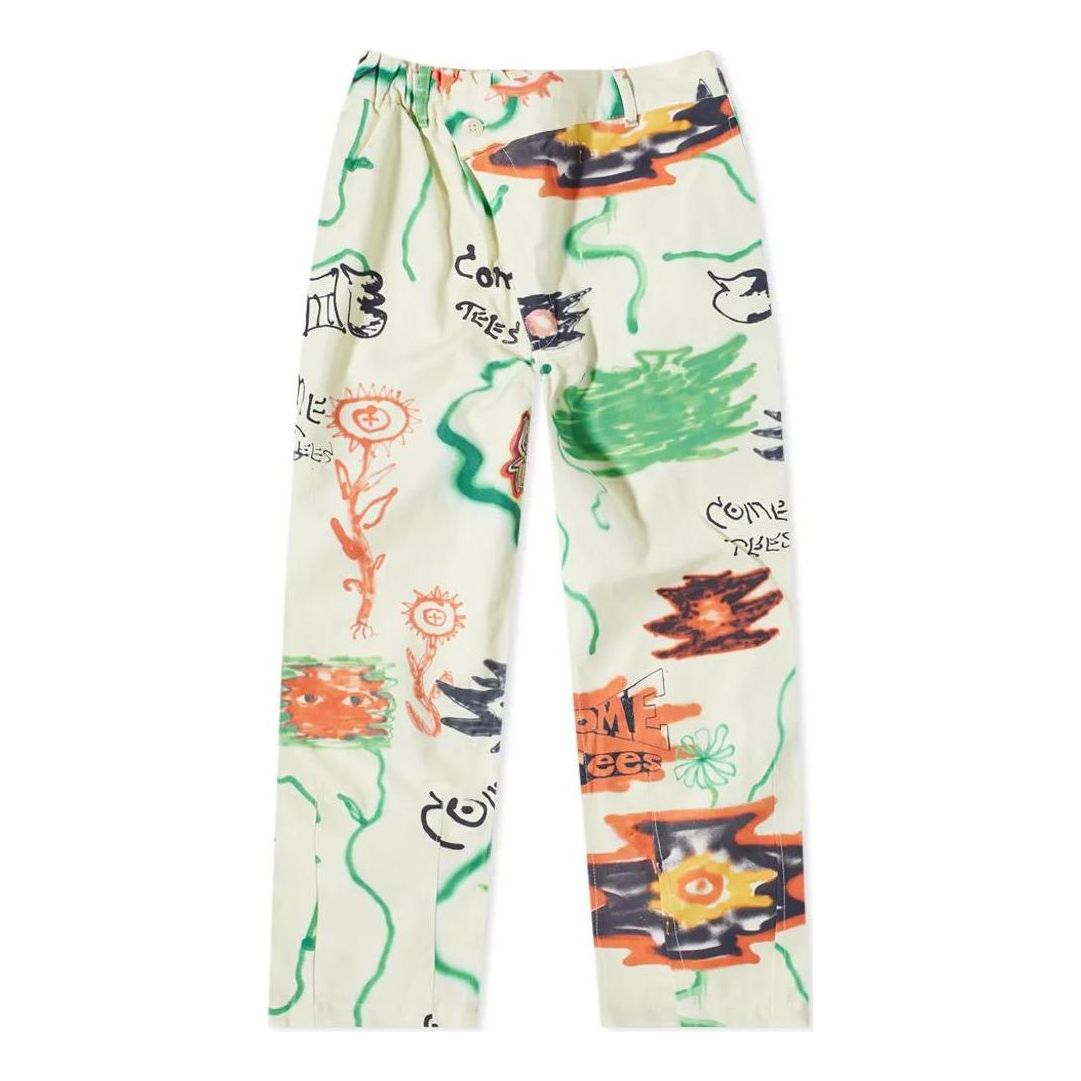 Bukser Converse Converse x Come Tees Triangle Front Floral Chino Pants Hvid | 10023509-01, 0