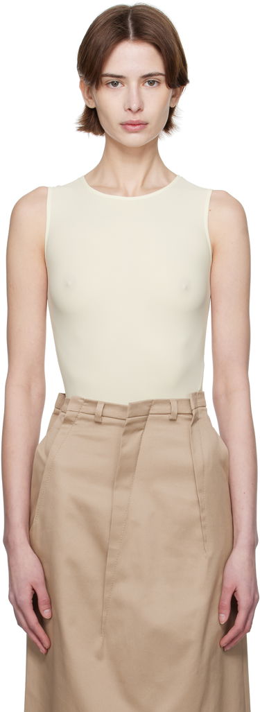 Tanktop Maison Margiela MM6 Maison Margiela Lycra Jersey Sleeveless Bodysuit Gul | S62NA0078 S20518, 0