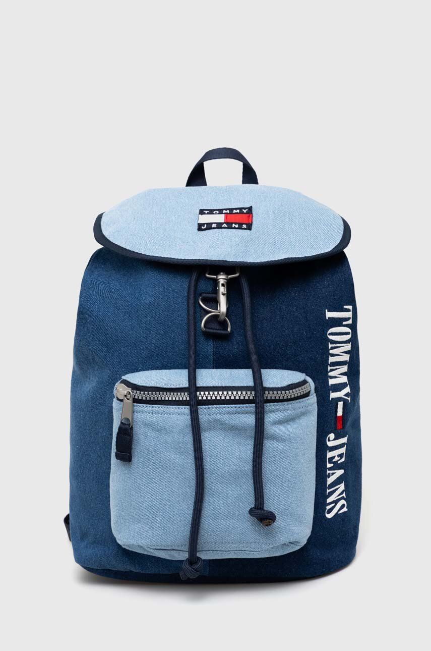 Rygsæk Tommy Hilfiger Heritage Denim Flap Backpack Mørkeblå | AM0AM11108.PPYX, 0