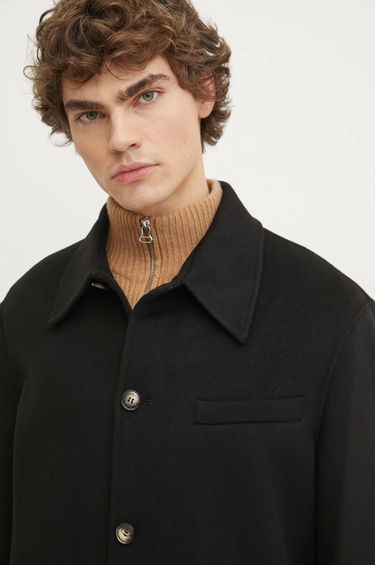 Frakker Nanushka Nanushka JANNO Oversize Wool Coat Sort | NM24CROW01799, 3
