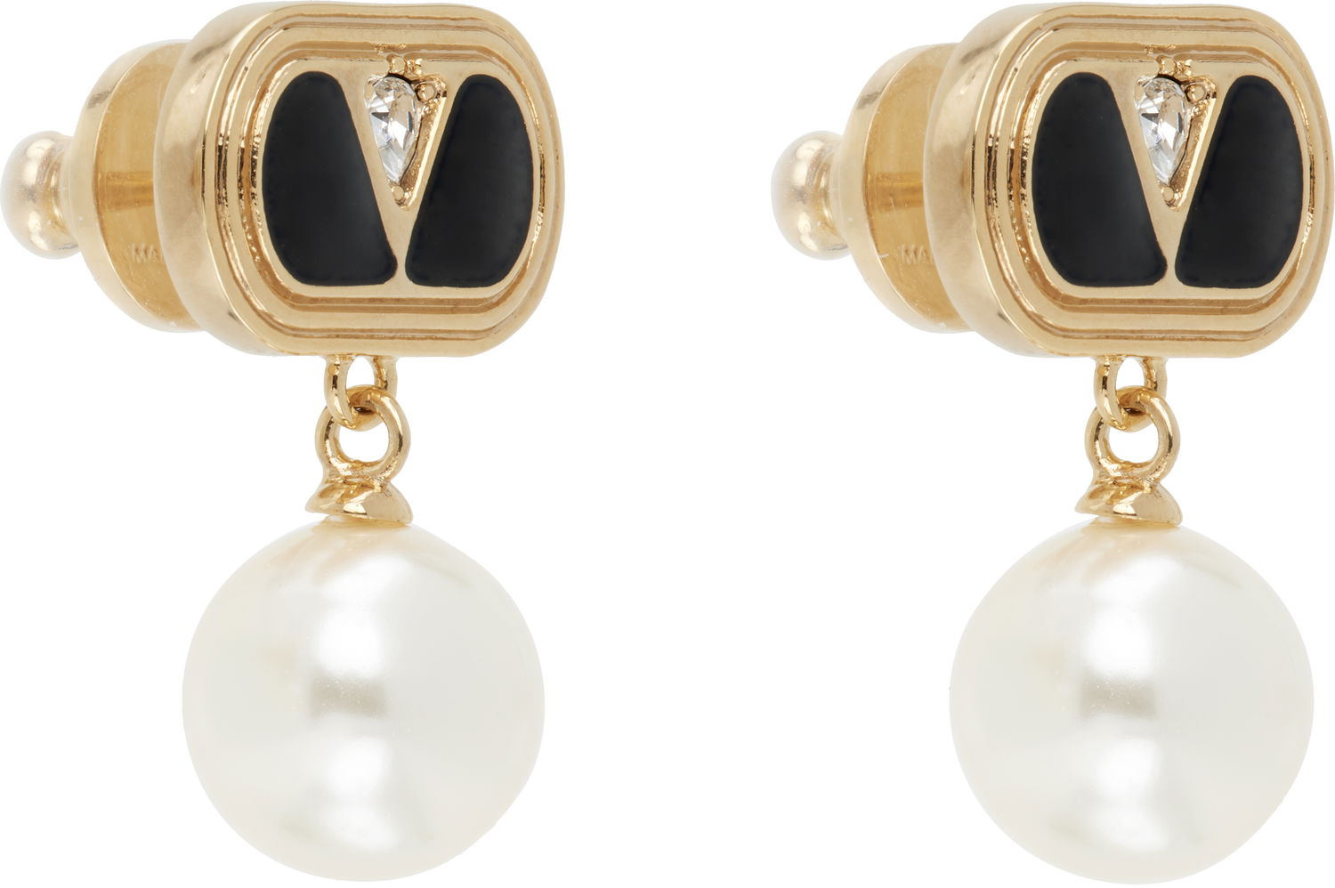 Øreringe Valentino Valentino Garavani Gold-Tone & Pearl Ovalette Earrings Metalisk | 7Y2J0X91NBS, 1