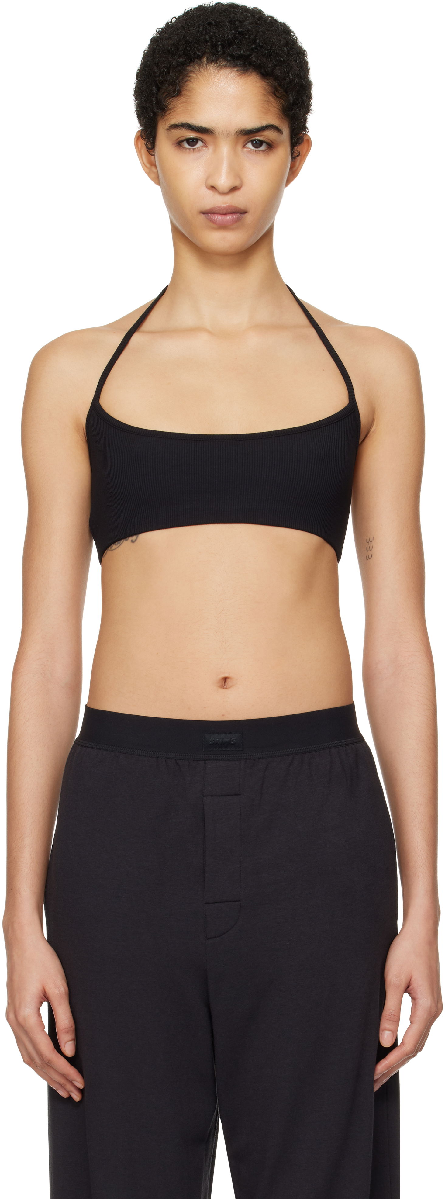 Bh SKIMS SKIMS Soft Lounge Halter Scoop Bralette Sort | SP-SCP-6738W, 0