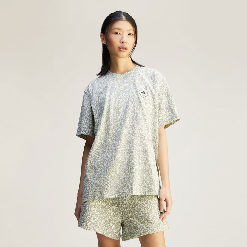 T-shirt adidas Performance adidas by Stella McCartney Loose Printed T-Shirt Grå | JD7952