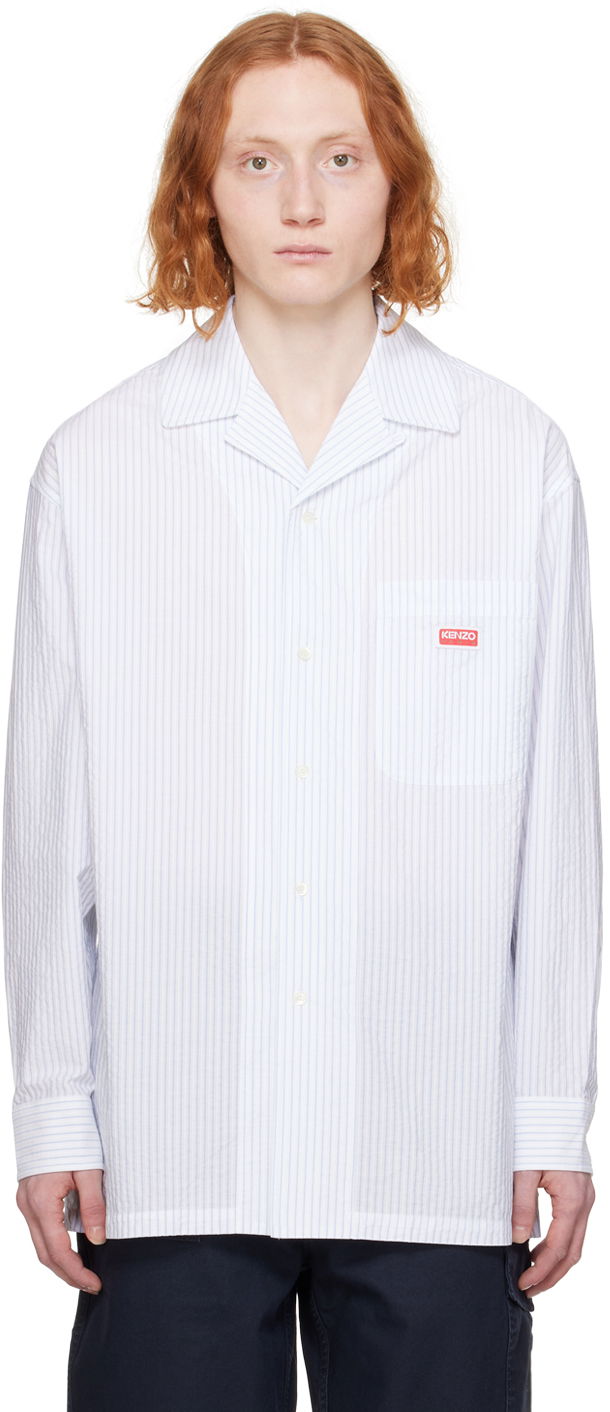Skjorte KENZO Paris Crinkled Shirt Hvid | FE55CH5249LD