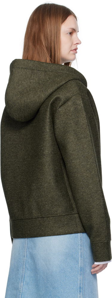 Sweatshirt A.P.C. A.P.C. Alvin Wool Zip-Up Hoodie Grøn | PSAFU-M27993, 2