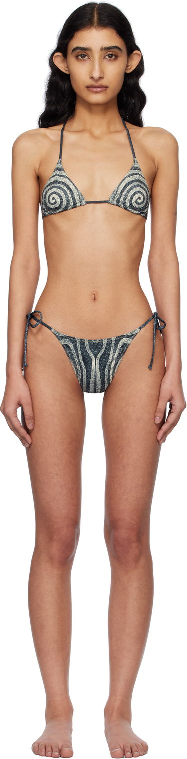 Badetøj Jean Paul Gaultier Jean Paul Gaultier 'The Spirale' Bikini Blå | 25/34-F-BS024-J587-000203, 0
