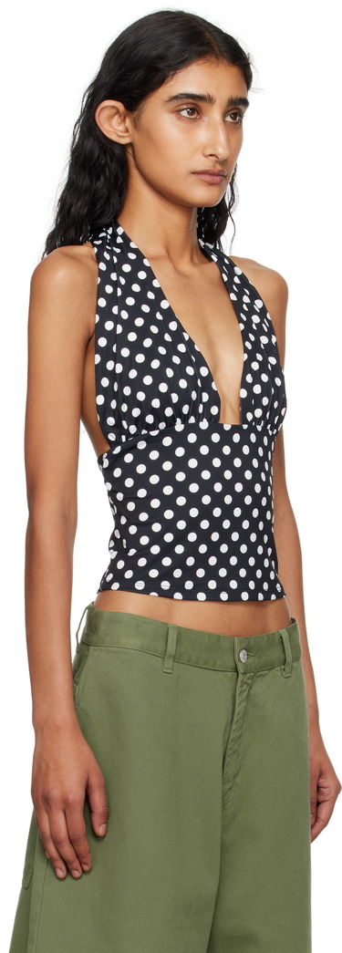Tanktop Miaou Miaou Mathilde Polka Dot Halter Top Sort | 7189VISBWP, 1