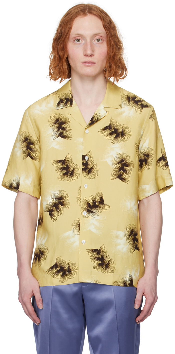 Skjorte Paul Smith Paul Smith Abstract Print Short Sleeve Shirt Gul | M1R-905U-M02229-10, 0