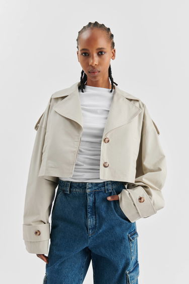 Frakker AXEL ARIGATO Gaia Cropped Trench Coat Beige | A2130001, 7