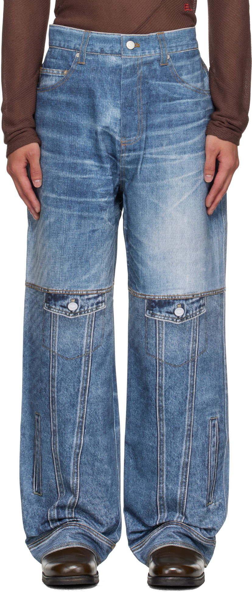 Jeans Andersson Bell Andersson Bell Printed Jeans Blå | apa842u