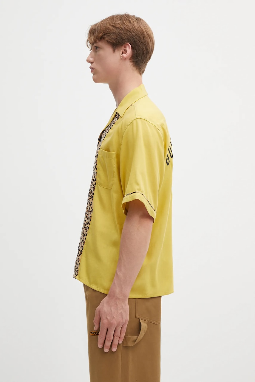 Skjorte WACKO MARIA Wacko Maria Switching Relaxed Fit Shirt Gul | 25SS.WMS.OC16, 1