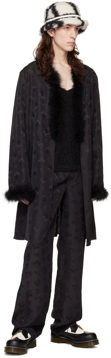 Bukser Anna Sui Anna Sui Floral Jacquard Trousers Sort | M1023H41, 3