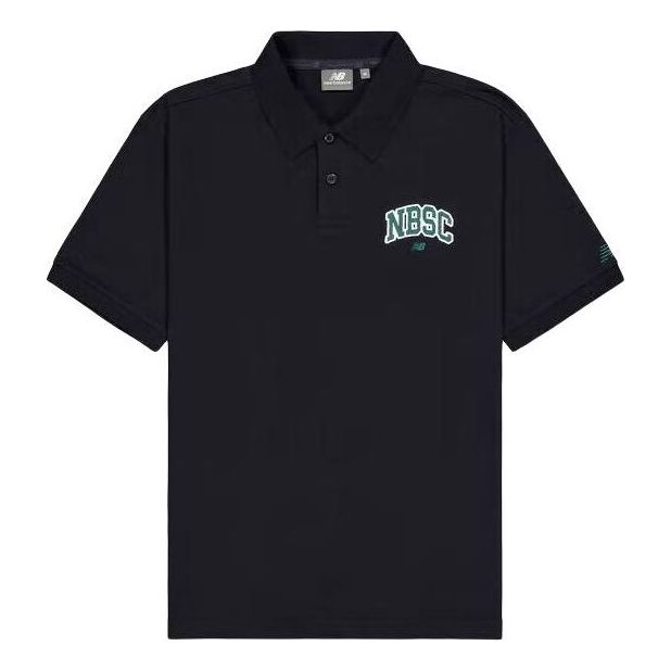 Polo skjorte New Balance NBSC Polo Shirt Mørkeblå | NFE22011-BK