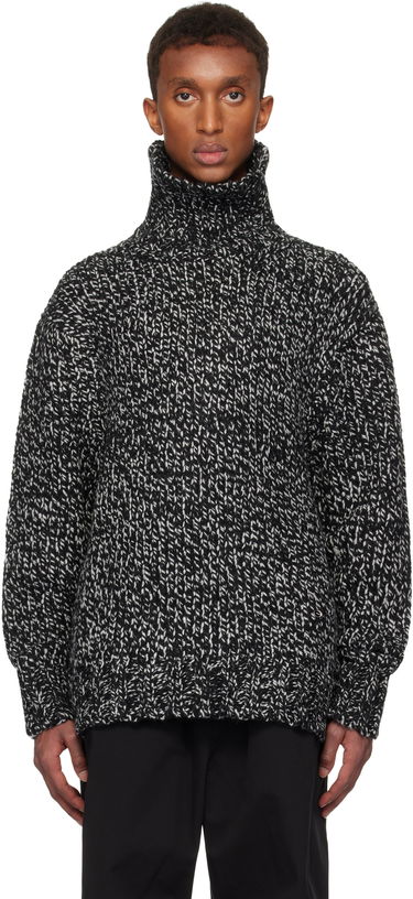 Sweater We11done We11done Chunky Knit Turtleneck Sweater Sort | WD-KT3-24-651-U-B2, 0
