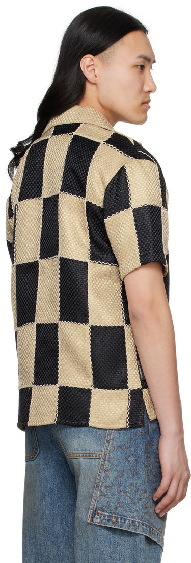 Skjorte Andersson Bell Andersson Bell Patchwork Open Collar Shirt Beige | atb1233m, 2