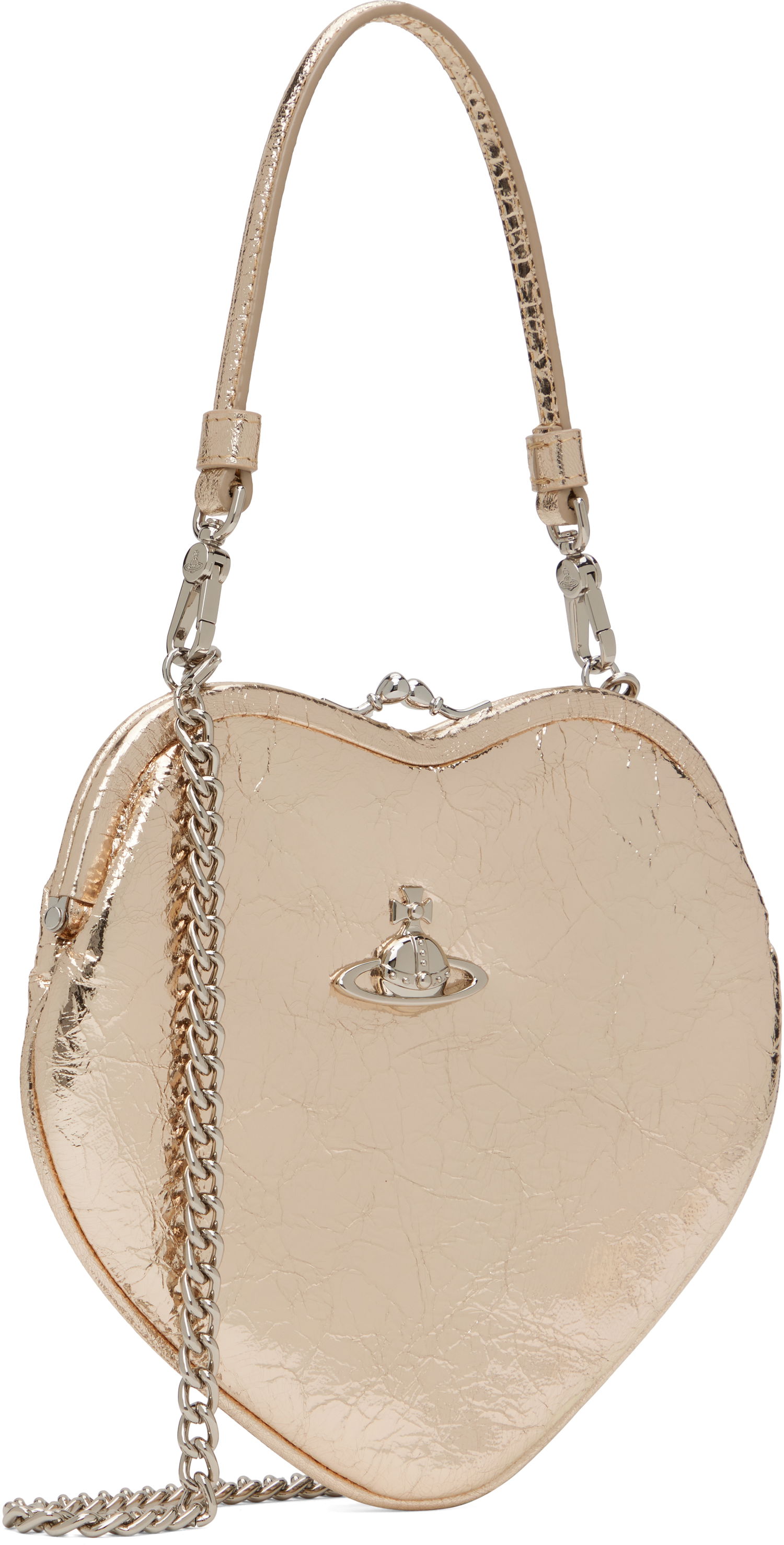 Håndtaske Vivienne Westwood Vivienne Westwood Belle Heart Frame Bag Metalisk | 4B01000CW-L00AC-, 1
