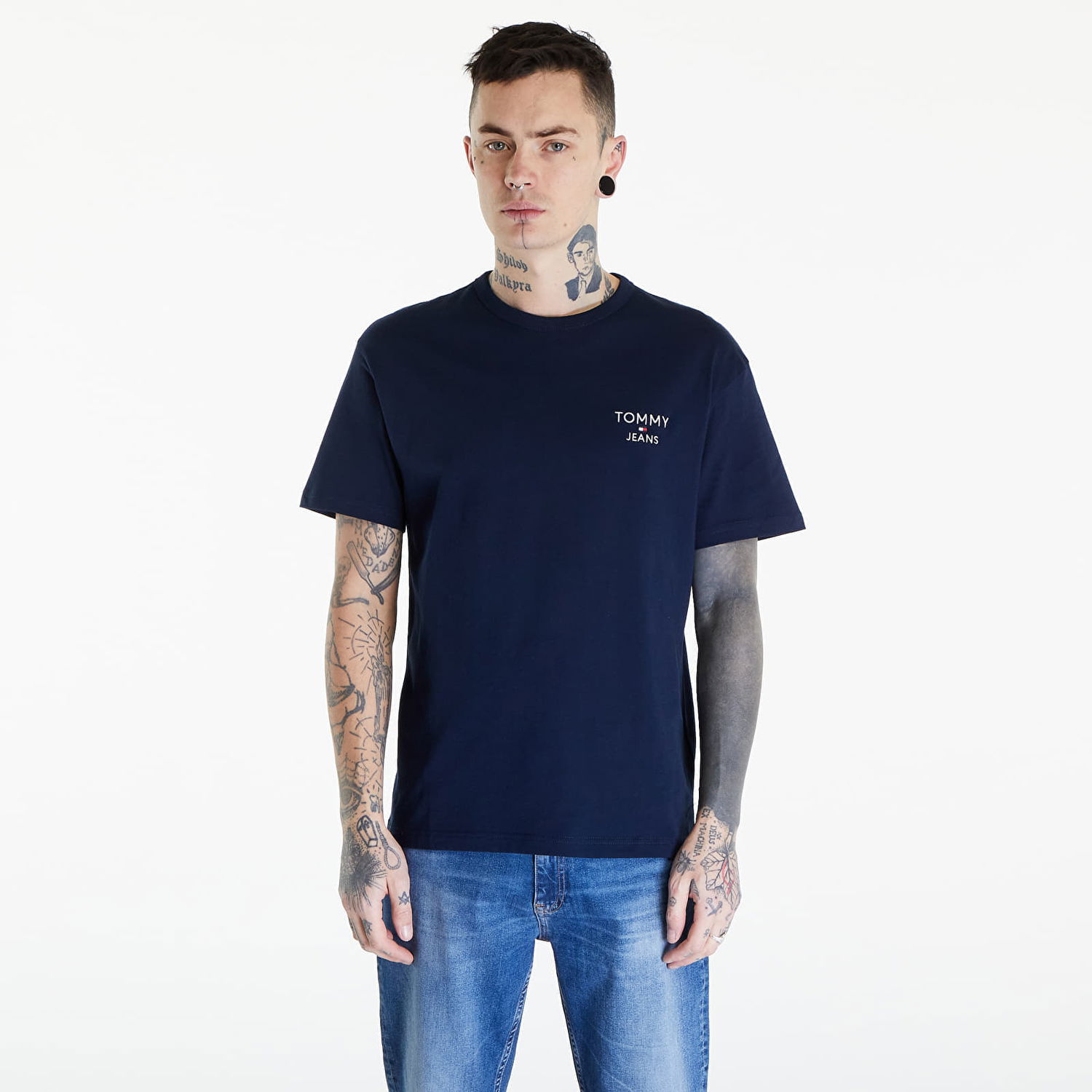 T-shirt Tommy Hilfiger Reg Corp Tee Ext Blue Blå | DM0DM18872 C1G, 0