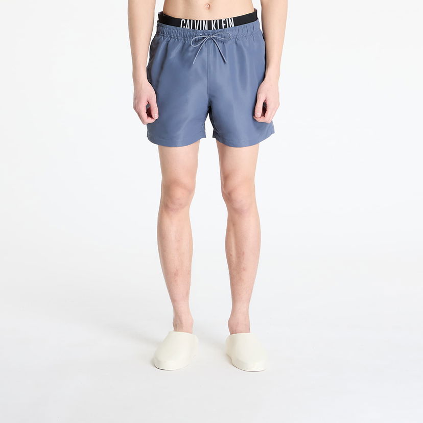 Badetøj CALVIN KLEIN Calvin Klein Jeans Medium Double WB Boardshorts Blå | KM0KM01093 PCP
