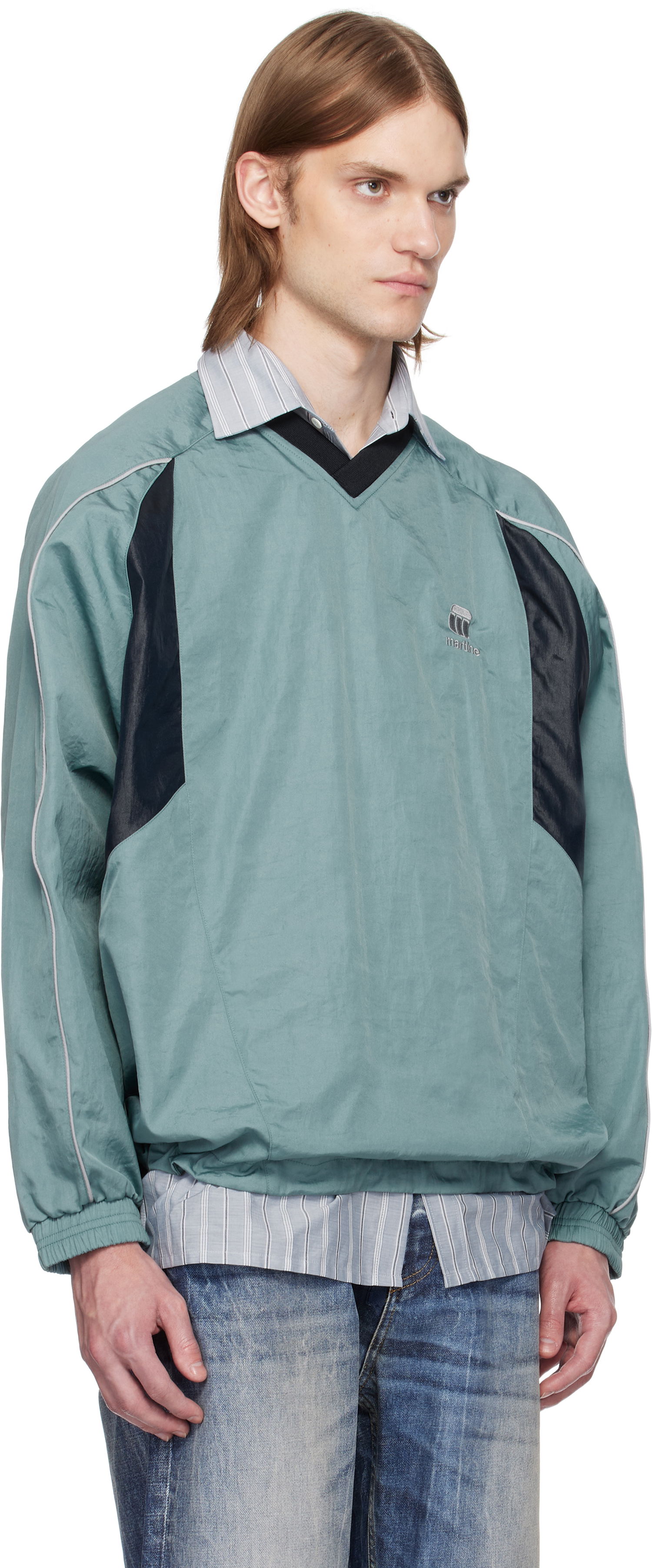 Vindjakke Martine Rose Martine Rose Sports Pullover Jacket Grøn | 136WP10410, 1