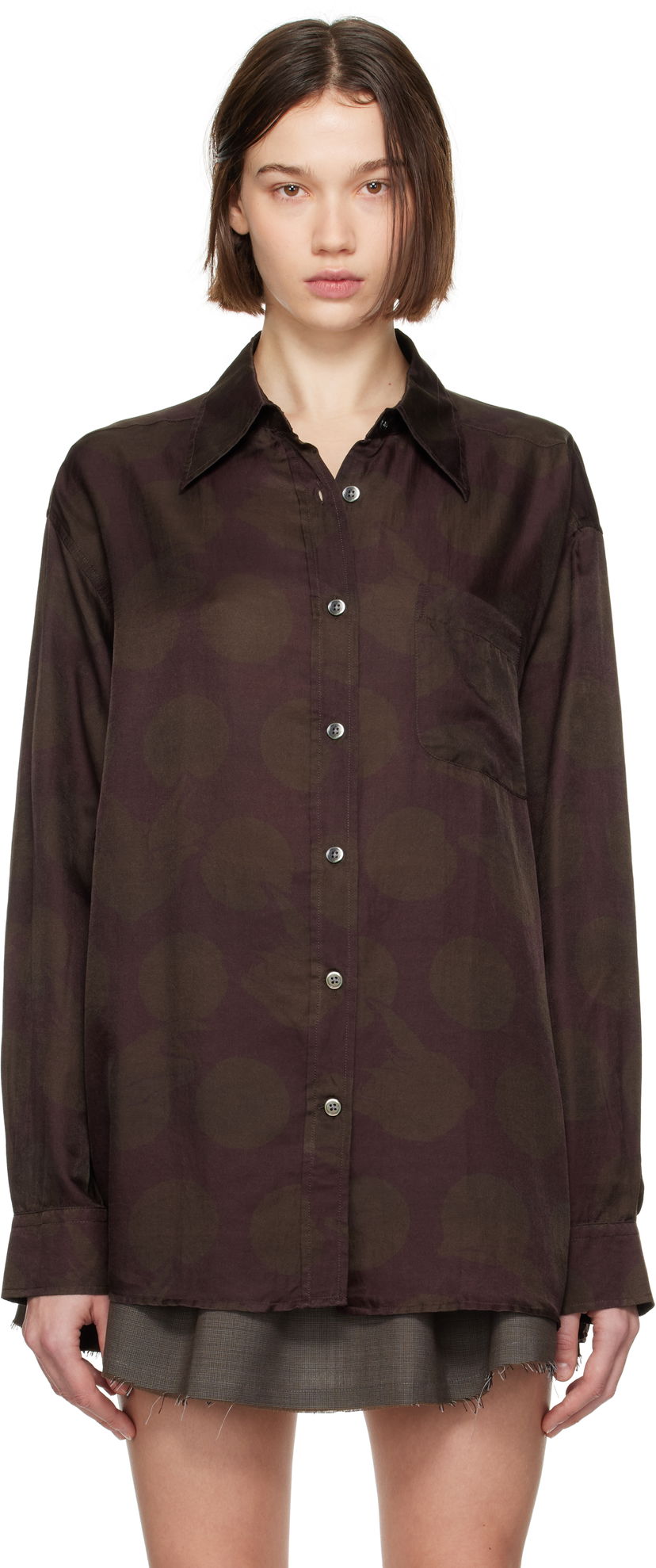 Skjorte OUR LEGACY Our Legacy Favourite Printed Shirt Brun | W4242FD