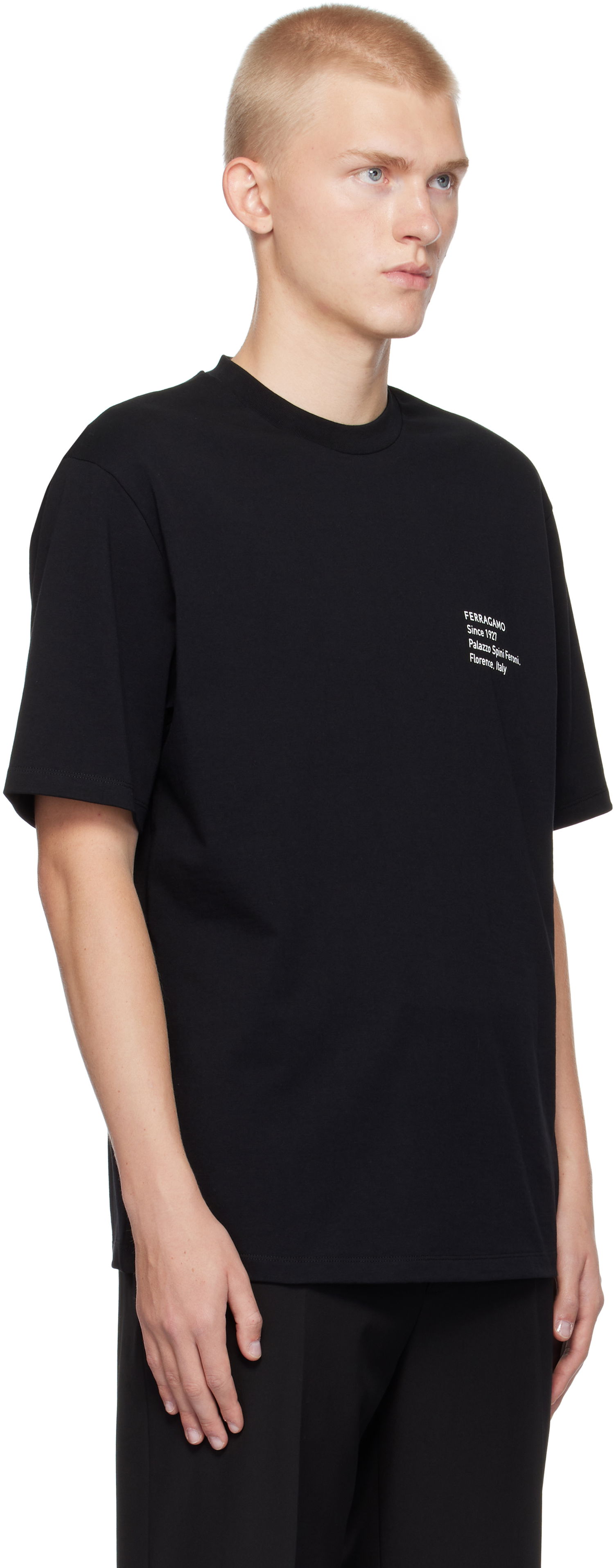 T-shirt FERRAGAMO Ferragamo Printed T-Shirt Sort | 777888, 1